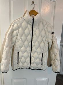 Michael Kors Cream / White Packable Down Jacket - Size Medium / Size 12 excellent condition