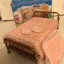 Vintage Sylvanian Families Die-Cast Brass Bed Image 3