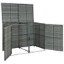 Double Wheelie Bin Shed Poly Rattan Anthracite 148x77x111 cm Image 5