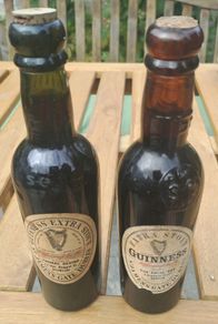2no Vintage Guinness Bottles