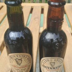 2no Vintage Guinness Bottles