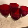 4 Red wine glasses Image 2