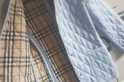 Burberry Quilted Light Blue Classic Jacket