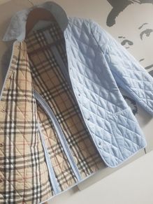 Burberry Quilted Light Blue Classic Jacket