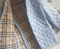 Burberry Quilted Light Blue Classic Jacket