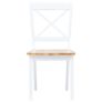 Dining Chairs 4 pcs White and Light Wood Solid Rubber Wood Image 2
