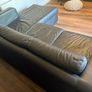 Brown Leather Chaise Sofabed Image 3