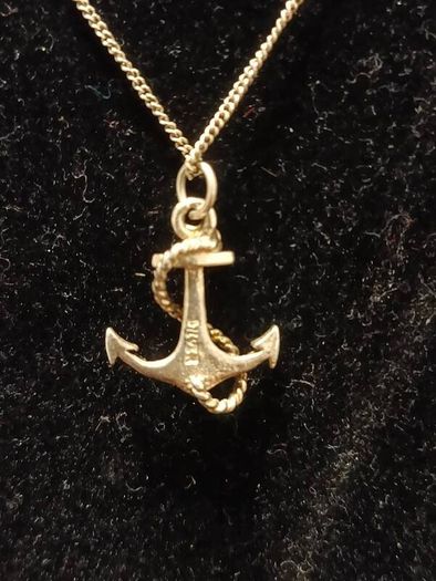 Vintage Sterling Silver Sailor Boat Anchor Charm