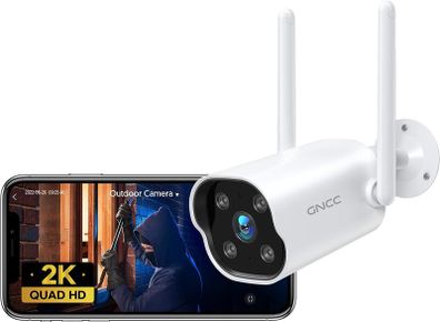 Security Camera Outdoor with Detection Alarm, 2.4G WiFi Camera Outdoor CCTV Camera, Motion