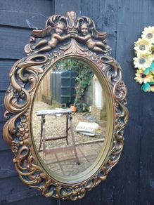1950s Rare Cherub Mirror