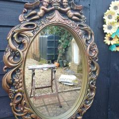 1950s Rare Cherub Mirror