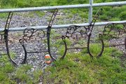 2 pairs of kids cast iron bench ends