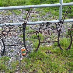 2 pairs of kids cast iron bench ends