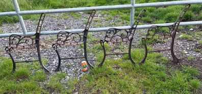 2 pairs of kids cast iron bench ends