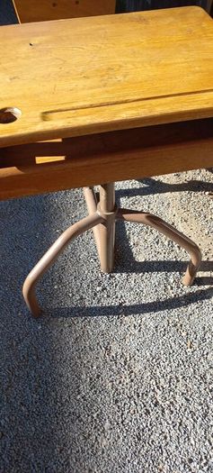 vintage French kids study art school table in very original condition very well built and sturdy