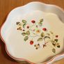 Old Foley "Wild Strawberry" Ceramic Quiche Flan Dish Image 2