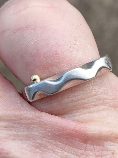 Modernist Serpent Irish Sterling Silver Ring