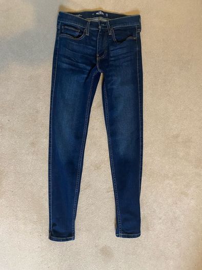 Mens Hollister Dark Wash Super Skinny Jeans - Size W 28/L30