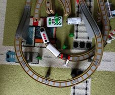 Kids toy train track