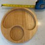 Solid wood serving dip plate Image 3