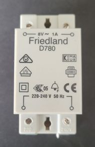 Honeywell Friedland D780 8V/1A Doorbell Transformer
