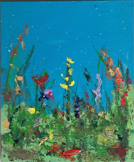 Original painting Floral Art original Irish art painting Gift