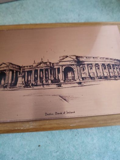 Beautiful Print on copper of The Bank Of Ireland College Green Dublin