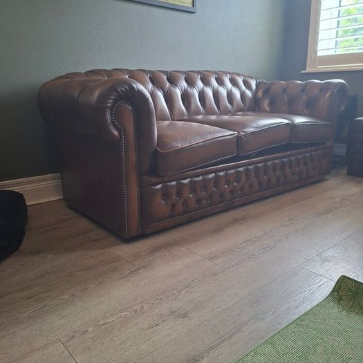 Full Leather Chesterfield Sofa