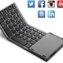 Foldable Bluetooth Keyboard, Pocket Size Portable Mini BT Wireless Keyboard with Touchpad for Android, Windows, PC, Tablet, with Rechargeable Li-ion Battery Image 7
