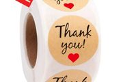 Thank you stickers - 1 inch roll of 500