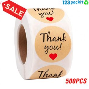 Thank you stickers - 1 inch roll of 500