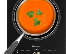 2200W Portable Single Induction Hob  Convenient Electric Cooktop for Use With Induction Suitable Pans, 6 Presets, LED Controls & Timer