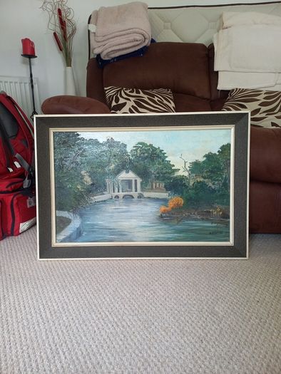 large oil painting of St  Anne's Park