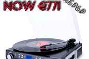NEW SALE | Vinyl Record Player, Bluetooth Turntable with Stereo Speakers, Turntable for Vinyl to MP3 with Cassette Play, AM/FM Radio, Remote Control