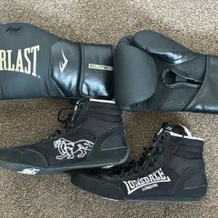 Everlast Elite Boxing Gloves + Lonsdale Boxing Shoes