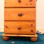 solid pine bedside drawer Image 2