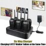 Walkie Talkie, Walkie Talkies with 6 Way Charger, PMR446 License-free, 16 Channels, VOX, Two Way Radio for School, Factory, Security (FREE POSTAGE) Image 2