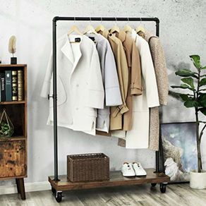 New Heavy Duty Clothes Rack Garment (Brown) FREE P&P
