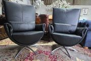 2x swivel leather chair