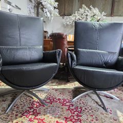 2x swivel leather chair