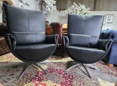 2x swivel leather chair