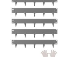 Steel Landscape Edging 5 Packs 39 x 4in Rust-Resistant for Yard Dark Gray