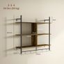 Three-Tier Floating Shelf - Brown/Black Image 3