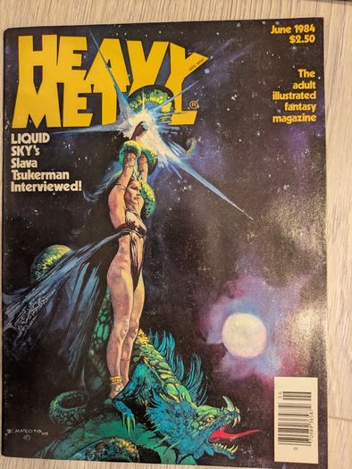 Lot of 4 Heavy Metal Magazines Comics 1982/84