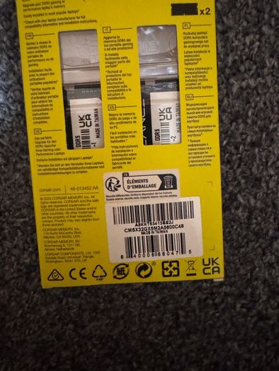 Brand New Corsair Vengeance DDR5 SODIMM 32GB (x16GB)