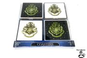 Harry Potter Coasters Set Of 4 Black &amp; White School Emblem Hogwarts Crest Novelty Collectible From Penneys Primark Home   Brand new in original packaging This is official merchandise