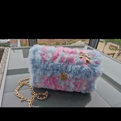 Handmade fluffy purse