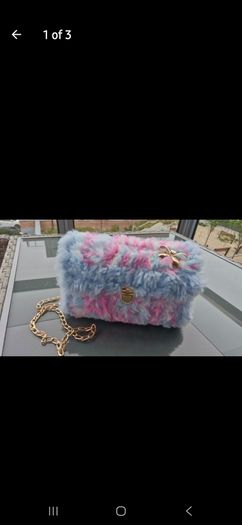 Handmade fluffy purse