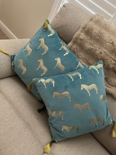 Blue sofa bed pillows 2 pcs