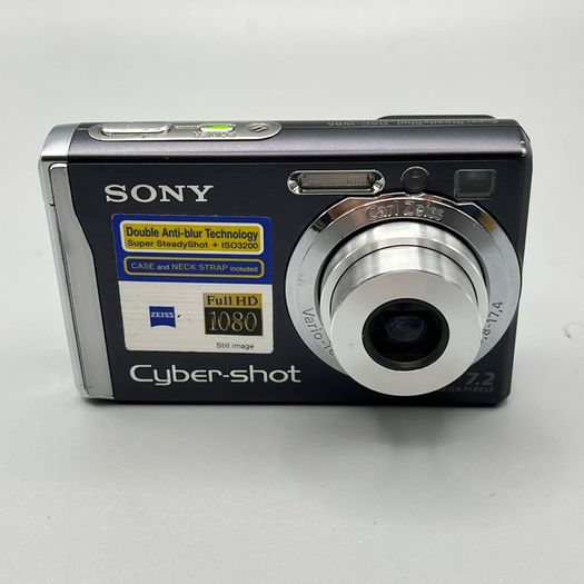 Sony Cybershot DSC-W85 7.2MP Digital Camera - Black - Full Kit - Tested